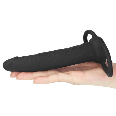 Dildo Anal con Doble Anillo Negro Dildo Anal con Doble Anillo Negro