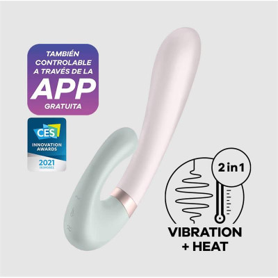 Heat Wave Vibrador con Efector Calor y APP Menta Heat Wave Vibrador con Efector Calor y APP Menta