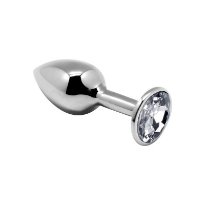 Plug Anal con Joya Blanca Talla M Plug Anal con Joya Blanca Talla M