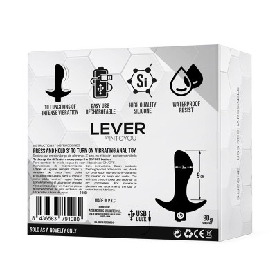 Lever Plug Anal con Vibracion USB Silicona Lever Plug Anal con Vibracion USB Silicona