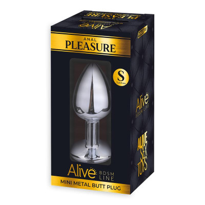Plug Anal con Joya Negra Talla S Plug Anal con Joya Negra Talla S