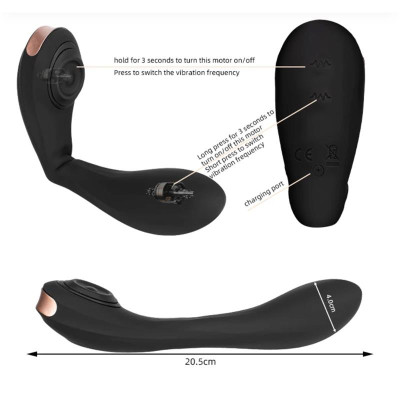 Pulsar Vibrador con Esqueleto Articulado Silicona USB Pulsar Vibrador con Esqueleto Articulado Silicona USB