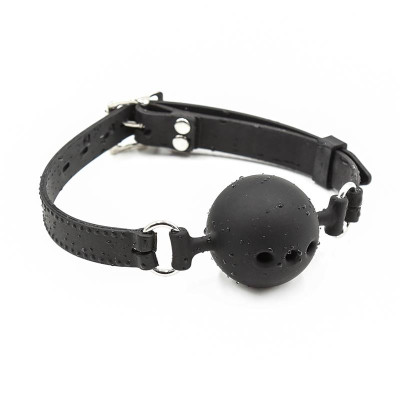 Mordaza de Bola Transpirable Silicona 5 cm Talla L Negro Mordaza de Bola Transpirable Silicona 5 cm Talla L Negro
