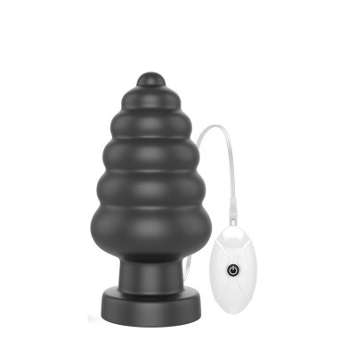 Plug Anal con Vibracion King Sized 7 Negro Plug Anal con Vibracion King Sized 7 Negro