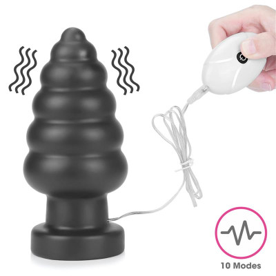 Plug Anal con Vibracion King Sized 7 Negro Plug Anal con Vibracion King Sized 7 Negro