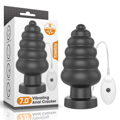 Plug Anal con Vibracion King Sized 7 Negro Plug Anal con Vibracion King Sized 7 Negro