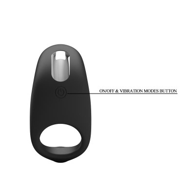 Anillo Vibrador Gemma USB Silicona Negro Anillo Vibrador Gemma USB Silicona Negro