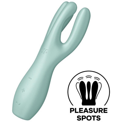 Threesome 3 Lay on Vibrador 3 Motores Menta Threesome 3 Lay on Vibrador 3 Motores Menta