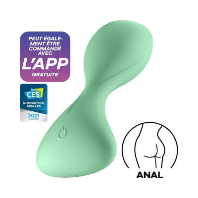 Trendsetter Plug Anal con Vibracion y APP Verde Claro Trendsetter Plug Anal con Vibracion y APP Verde Claro