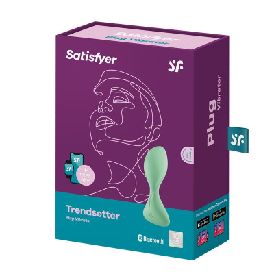Trendsetter Plug Anal con Vibracion y APP Verde Claro Trendsetter Plug Anal con Vibracion y APP Verde Claro