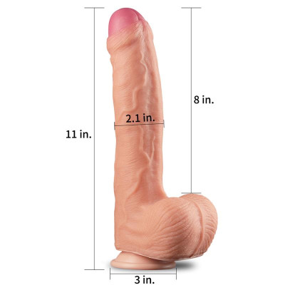 Dildo Nature 11 Dual Layer Natural Dildo Nature 11 Dual Layer Natural