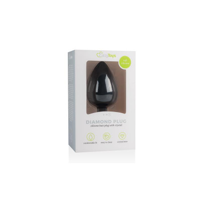 Plug Grande Con Diamante Negro Plug Grande Con Diamante Negro