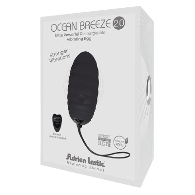 Huevo Vibrador con Control Remoto Ocean Breeze 20 Negro Huevo Vibrador con Control Remoto Ocean Breeze 20 Negro