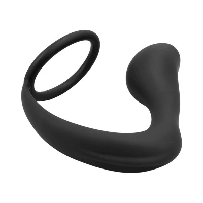 Randal Plug Anal con Anillo para el Pene Silicona Negro Randal Plug Anal con Anillo para el Pene Silicona Negro