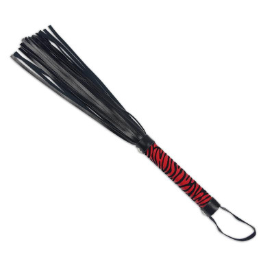 Flogger Cuero Negro y Rojo Flogger Cuero Negro y Rojo
