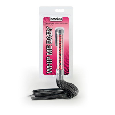 Flogger Cuero Negro y Rojo Flogger Cuero Negro y Rojo