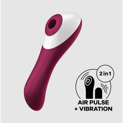 Dual Crush Vibrador y Succionador USB Rojo Dual Crush Vibrador y Succionador USB Rojo