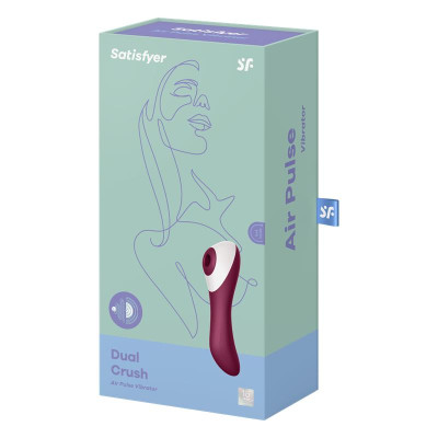 Dual Crush Vibrador y Succionador USB Rojo Dual Crush Vibrador y Succionador USB Rojo