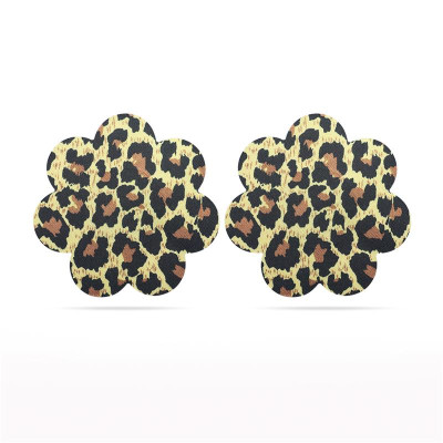 Pack Pezoneras Flor y Corazon Leopardo