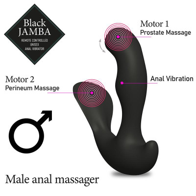 Jamba Vibrador Anal y Estimulador Punto G Negro Jamba Vibrador Anal y Estimulador Punto G Negro