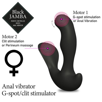 Jamba Vibrador Anal y Estimulador Punto G Negro Jamba Vibrador Anal y Estimulador Punto G Negro