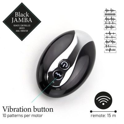 Jamba Vibrador Anal y Estimulador Punto G Negro Jamba Vibrador Anal y Estimulador Punto G Negro