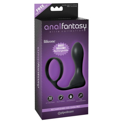 Anillo y Plug Anal Rechargeable Negro Anillo y Plug Anal Rechargeable Negro