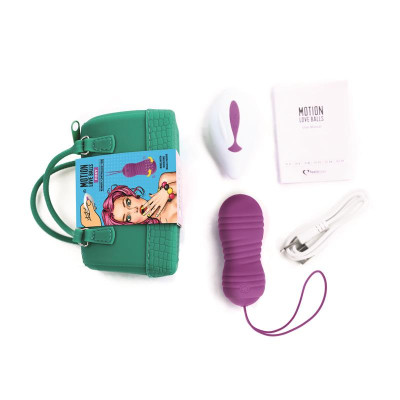 Huevo Vibrador Motion Love Balls con Control Remoto Foxy Purpura Huevo Vibrador Motion Love Balls con Control Remoto Foxy Purpura