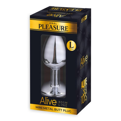 Plug Anal con Joya Negro Talla L Plug Anal con Joya Negro Talla L