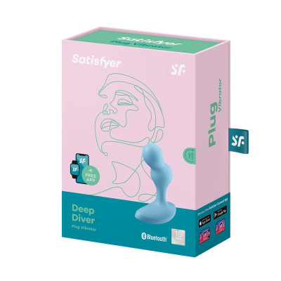 Deep Diver Plug Anal con Vibracion APP Satisfyer Connect Azul Deep Diver Plug Anal con Vibracion APP Satisfyer Connect Azul