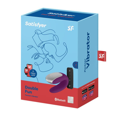Double Fun Vibrador para Parejas con APP y Control Remoto Violeta Double Fun Vibrador para Parejas con APP y Control Remoto Violeta