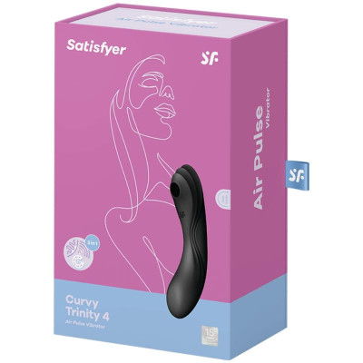 Curvy Trinity 4 Vibrador y Succionador 2 Motores Negro Curvy Trinity 4 Vibrador y Succionador 2 Motores Negro