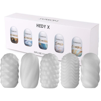 Hedy X Mix Textures Huevo Masturbador Pack de 5 Hedy X Mix Textures Huevo Masturbador Pack de 5
