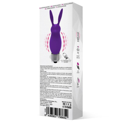Hopye Bala Vibradora Conejito Silicona Purpura Hopye Bala Vibradora Conejito Silicona Purpura