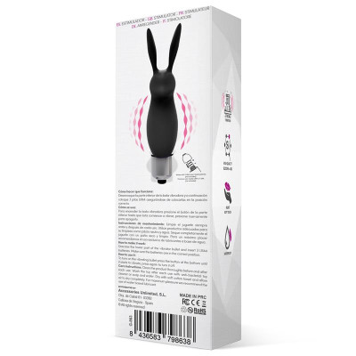 Hopye Bala Vibradora Conejito Silicona Negro Hopye Bala Vibradora Conejito Silicona Negro
