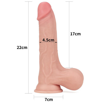 Dildo Sliding Dual Layer 85 Natural Dildo Sliding Dual Layer 85 Natural