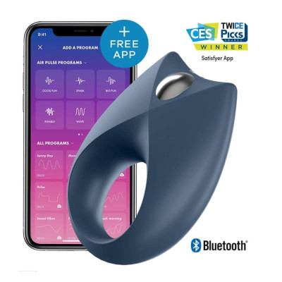 Royal One Anillo Vibrador con APP Azul Royal One Anillo Vibrador con APP Azul