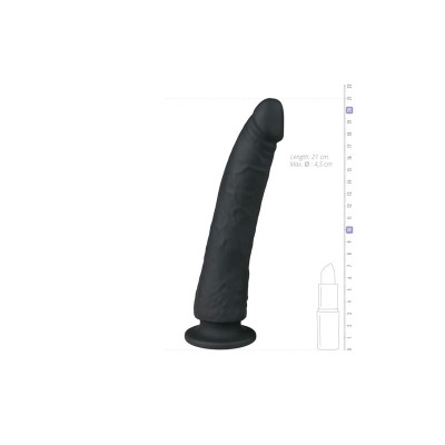 Pene Realistico Silicona Negro 21 cm Pene Realistico Silicona Negro 21 cm