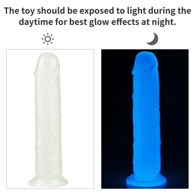 Dildo Lumino 8 Luz Azul Dildo Lumino 8 Luz Azul