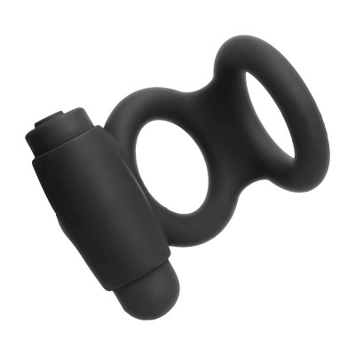 Denver Anillo Doble con Bala Vibradora USB Silicona Negro Denver Anillo Doble con Bala Vibradora USB Silicona Negro