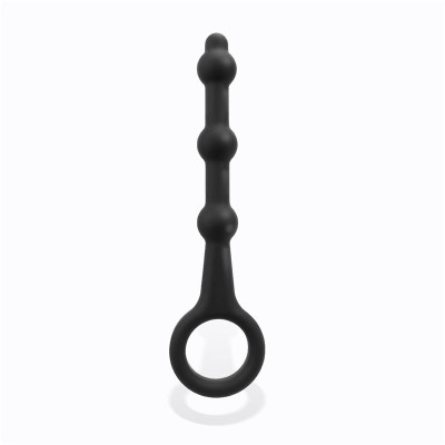 Elmer Plug Anal con Aro de Facil Extraccion Silicona Negro Elmer Plug Anal con Aro de Facil Extraccion Silicona Negro
