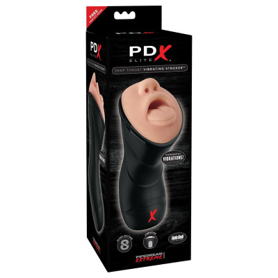 PDX Elite Masturbador Vibrador Deep Throat PDX Elite Masturbador Vibrador Deep Throat