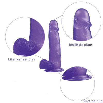 Dildo Jelly Studs 8 Purpura Dildo Jelly Studs 8 Purpura
