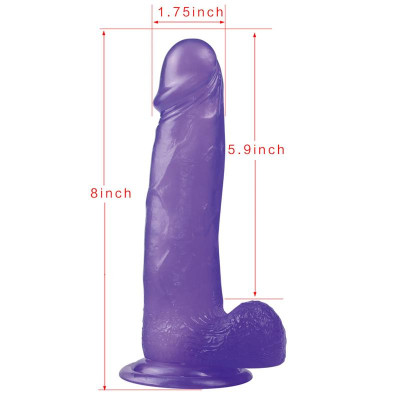 Dildo Jelly Studs 8 Purpura Dildo Jelly Studs 8 Purpura