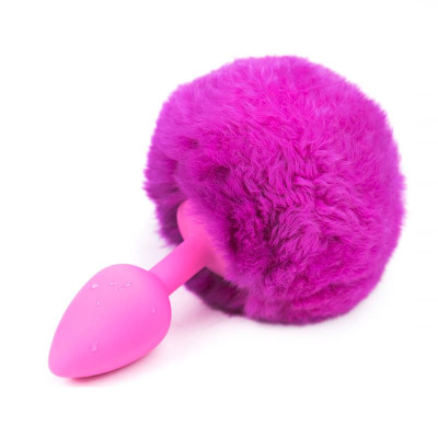 Plug Anal con Pompon Purpura Talla S Plug Anal con Pompon Purpura Talla S