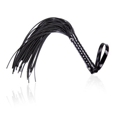 Flogger con Mango Brillante 44 cm Negro Flogger con Mango Brillante 44 cm Negro