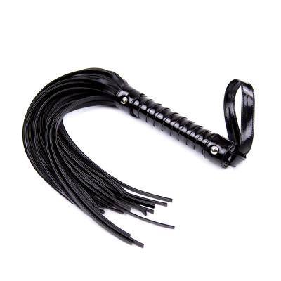 Flogger con Mango Brillante 44 cm Negro Flogger con Mango Brillante 44 cm Negro