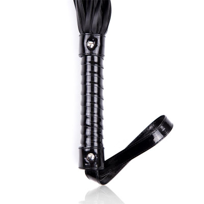 Flogger con Mango Brillante 44 cm Negro Flogger con Mango Brillante 44 cm Negro