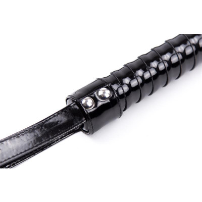 Flogger con Mango Brillante 44 cm Negro Flogger con Mango Brillante 44 cm Negro